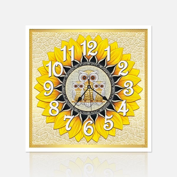 5D 복주는 부엉이가족 시계 SET (40x40cm)