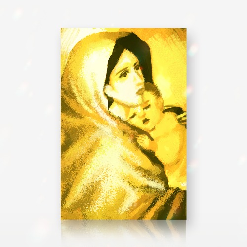 보석십자수 3D 빛나는 마리아 (40x60cm)